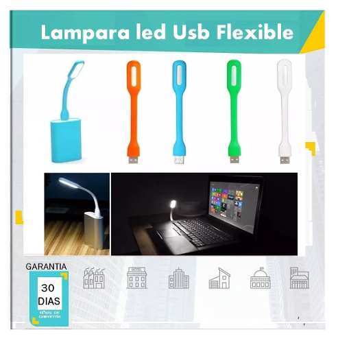 Lampara Led Usb Flexible Linterna Laptop Pc Powe Bank Pack 3