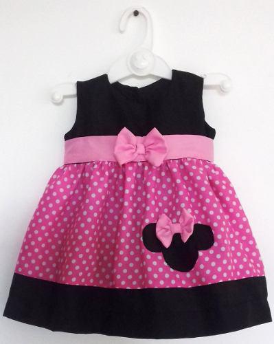 Vestidos Para Niñas Bebé Minnie Pepa Flores Talla 6-12