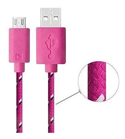 Cable 4 Unidades Micro Usb Cargador Dato Nylon 1m Samsung Lg