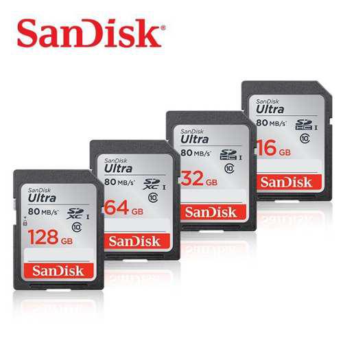 Memoria Sd Hc Ultra Sandisk 80 Mbs Clase 10 De 16 Gb Y 32 Gb