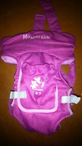 Canguro Porta Bebe Master Kids Niña Y Ropita De 0/18meses