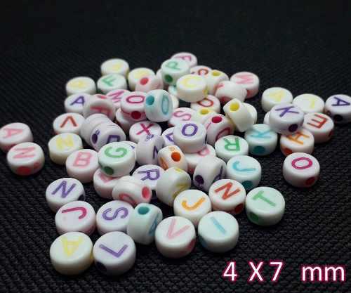 Dijes De Letras 4x7 Mm Paquete 500 Grm