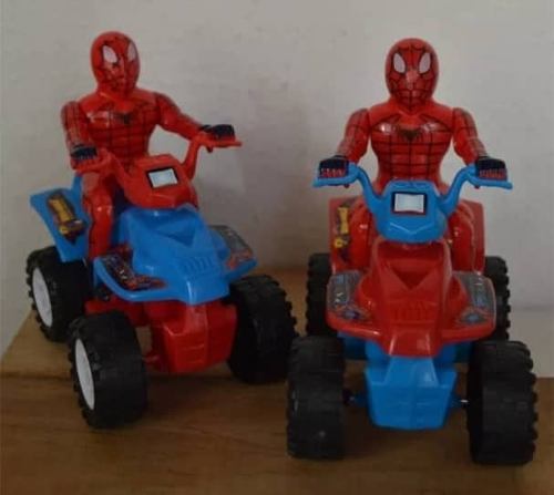 Spiderman Capitan America Moto Cuerda 4x 4