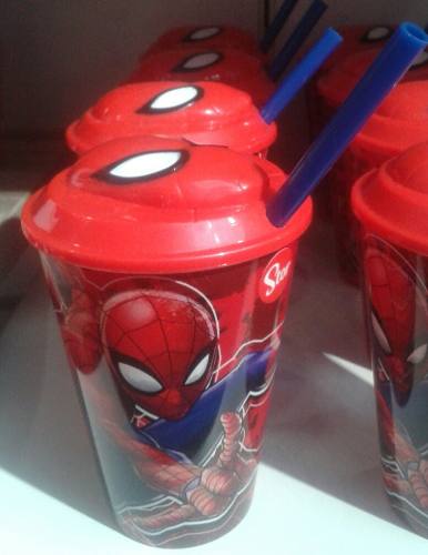 Vaso Con Pitillo Spiderman