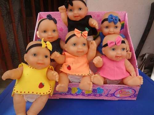 Bellas Muñecas Pelonas Bebes De Goma 20 Cm