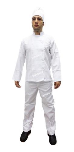 Chaqueta Filipina Blanca Para Chef Cocina Resposteria Unisex