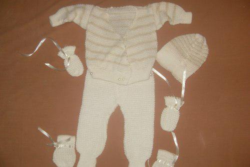 Conjunto Recien Nacido Tejido Para Bebe