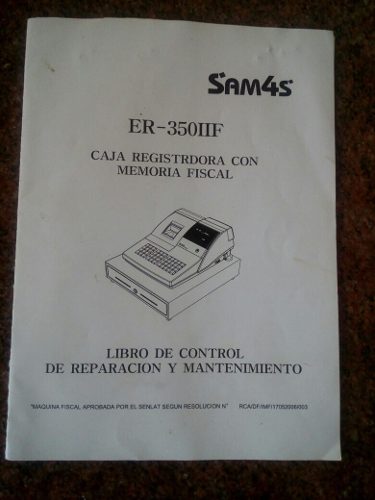 Manual Maquina Registradora Sam4s Modelo Er-350iif