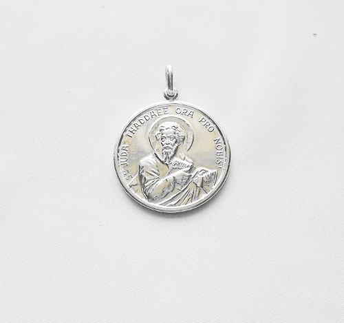 Medalla Grande San Judas Tadeo De Plata 925