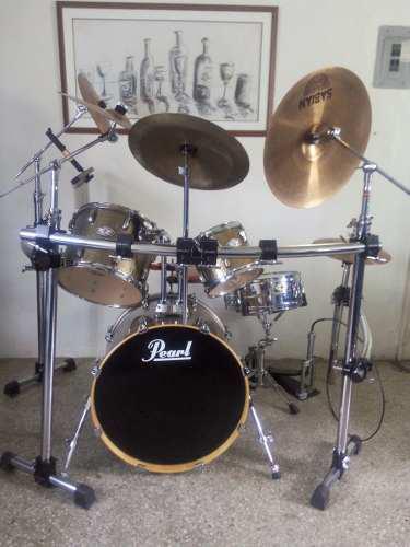 Bateria Pearl Vision Con Rack Gibraltar (completa)