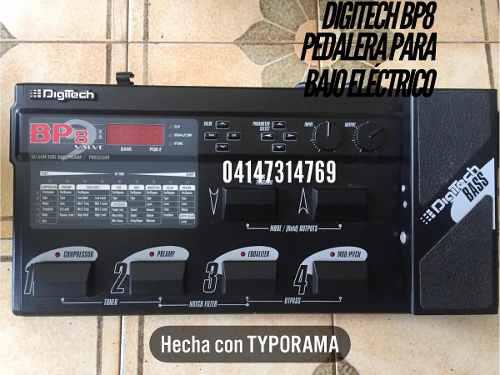 Pedalera Digitech Bp8, Preamplificada De Válvulas.