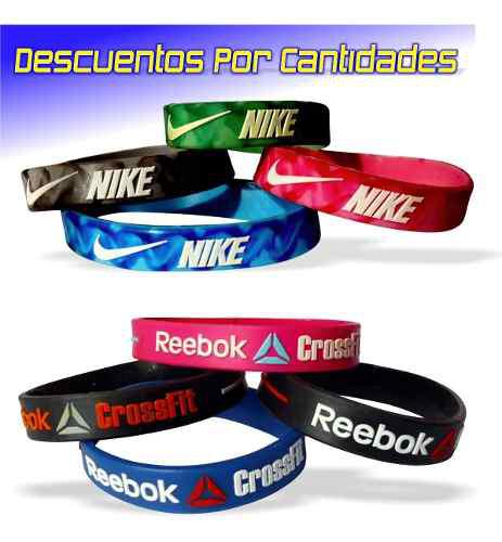 Pulsera Nike adidas Reebok Brazaletes Llaveros Silicon Pack5