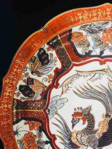 Saji Porcelana China Antigua Plato Decorativo Japón