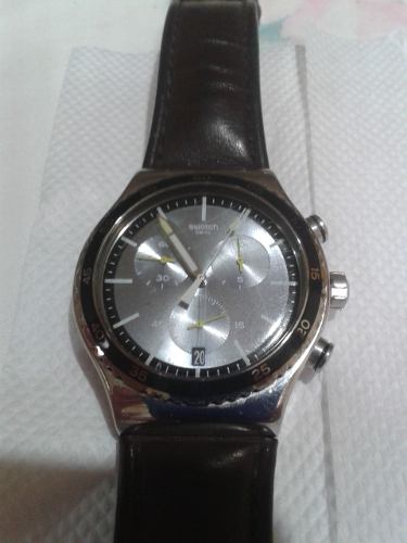 Reloj Swatch Caballero Correas Color Marron V8 Sr936sw