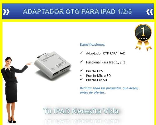 Adaptador Otg P/iPad 1/2/3
