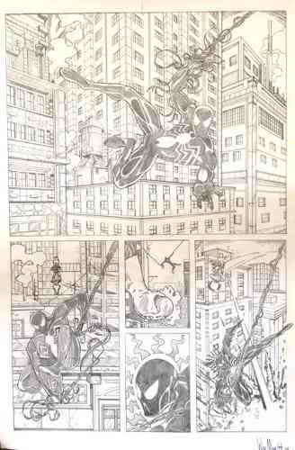 Boceto Comic Spider Man Marvel A Lapiz