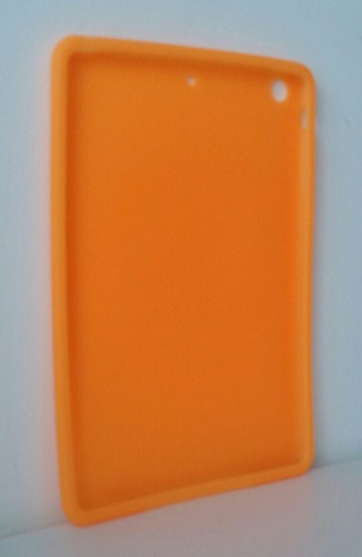 Funda Silicona Flexible Para iPad Mini Color Naranja.