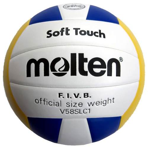 Balón Volleyball Molten Soft Touch Cuero Colores Olimpicos