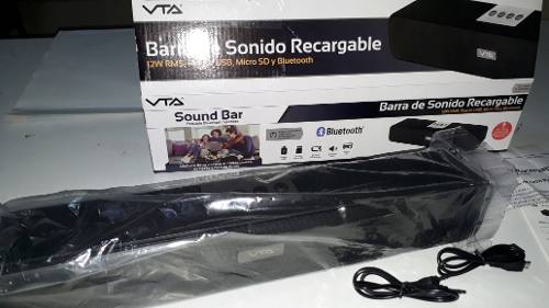 Barra De Sonido Recargable Bluetooth Usb Fm 12 Watts