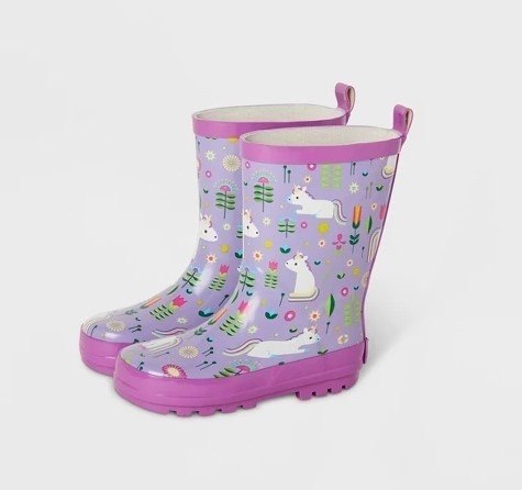 Bota Plastica Lluvia Unicornio