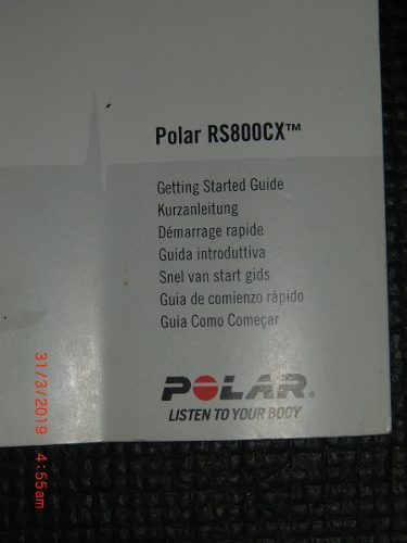 Guía De Usuario De Reloj Polar Rs800cx