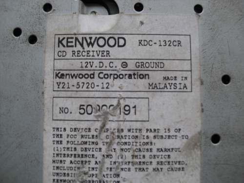 Masa Reproductor Kenwood Kdc-132 Cr