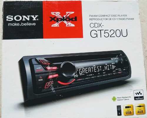 Reproductor Sony Xplod Cdx-gt520u Para Carro Con Usb Aux Mp3