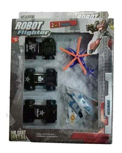 Set 5 Piezas De Carritos Transformers Robots Carros Juguetes
