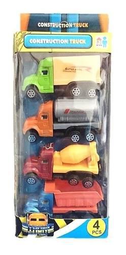 Set Carros Camion Mega Truck Construcción 4en1 Juguete