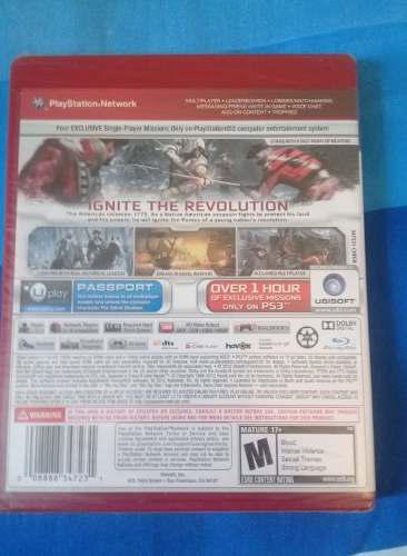 Juego Original Play 3. Nuevo Y Sellado. Assassins Creed 3.