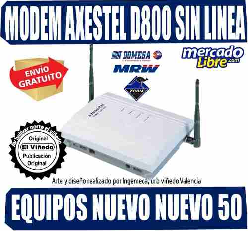 Modem Axestel D800 Sin Linea Nuevo Nuevo 45