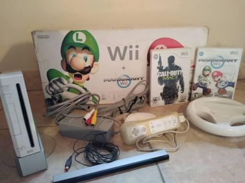 Nintendo Wii Edicion Mario Kart + Otros Juegos (50usd)