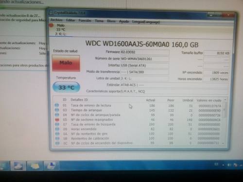 Disco Duro Western Digital 160 Gb Sectores Malos