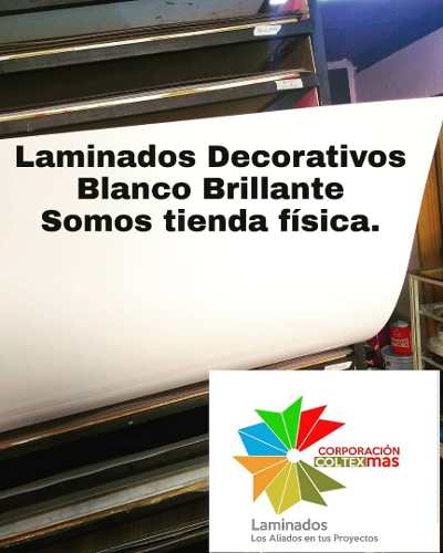 Formica Decorativa Blanco Brillante