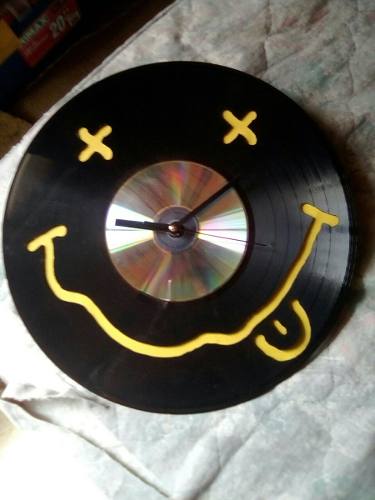 Reloj Pared Disco Vinil Nirvana
