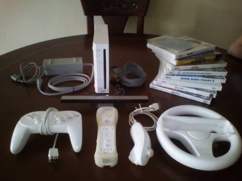 Wii Nintendo Con Sus Mandos Y Varios Juegos Originales (80vr