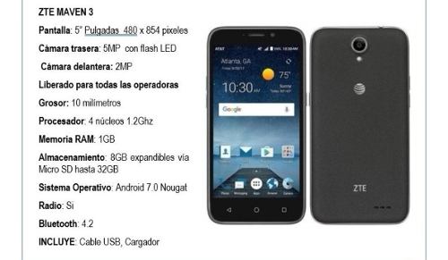 Zte Maven3 Con Forro Y Vidrio Templado