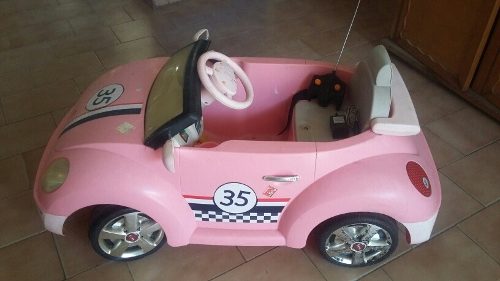 Carro De Bateria Mini Cooper Pink Con Control Remoto