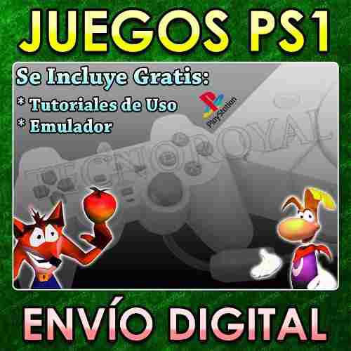 Juegos Ps1, Envío Digital + Tutoriales De Uso + Emulador