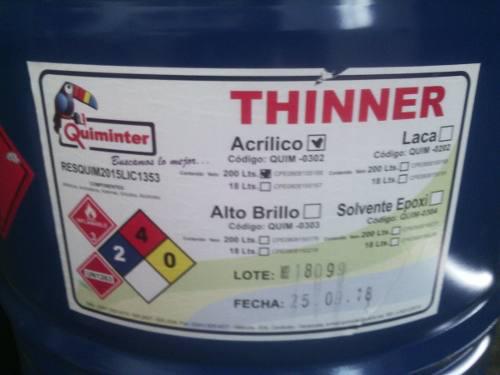 Thinner Acrilico Tambor,galon Y Litro Mejor Precio