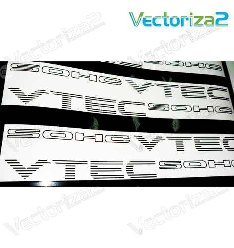 Calcomanias Dohc Vtec Par 2 Stickers Honda Civic Accord