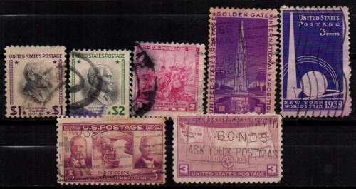 Estampillas Eeuu 1938-39 Usadas