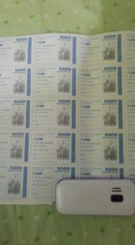 Estampillas Para Titulos Y Notas De 5000 (timbres Actuales)
