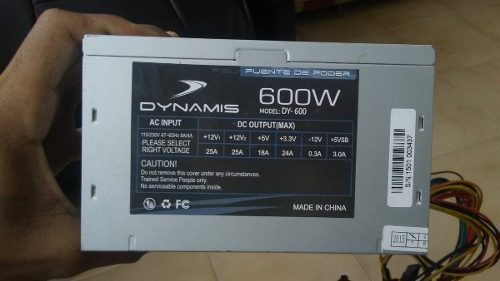 Fuente De Poder Dynamics 600 Nuevas