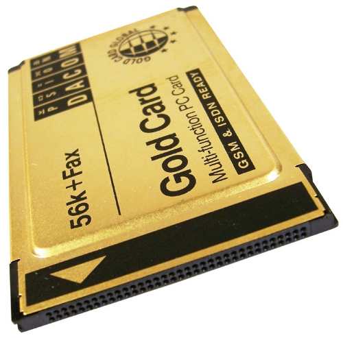 Gold Card Pcmcia Ethernet 10 Mb V90 Modem 56k Fax Rj45 Pc