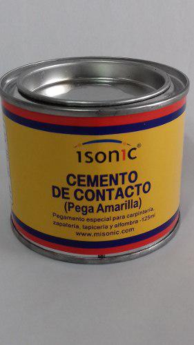 Isonic Pega Cemento Contacto Amarilla.(carpinteria) 125 Grs