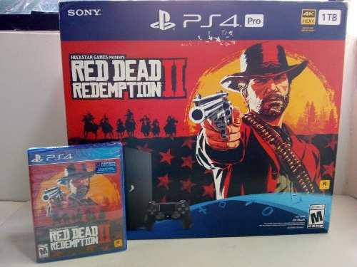 Playstation 4 Ps4 Pro 1 Tb Red Dead Redemption 2