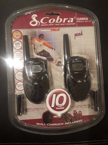 Radios Cobra 10 Millas Pr Wx Vp Walkie Takie Nuevo