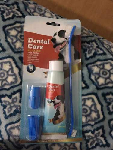 Crema Dental Para Perros Incluye Cepillos Oferta 95gr