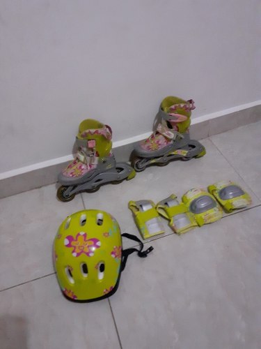 Patines En Linea Ajustable Con Sus Protectores